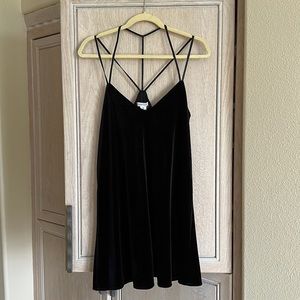 Loveriche Black Velvet Mini Dress